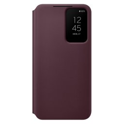 Калъф Samsung Clear View Cover за Galaxy S22 - Бордо, EF-ZS901CEE