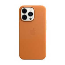 Оригинален гръб Apple Leather Case with MagSafe за iPhone 13 Pro - Golden Brown, MM193ZM/A