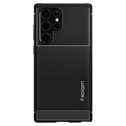 Гръб Spigen Rugged Armor за Samsung Galaxy S22 Ultra - Черен
