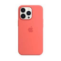 Оригинален гръб Apple Silicone Magsafe Cover за iPhone 13 Pro - Pink Pomelo,MM2E3ZM/A