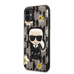 Гръб Karl LagerfeldIkonik Flower Case за iPhone 11 - Сив