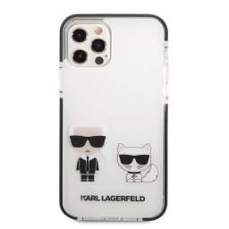 Гръб Karl LagerfeldTPE Karl and Choupette Case за iPhone 12/12 Pro - Бял