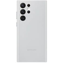 Оригинален гръб Samsung Leather Cover за Samsung Galaxy S22 Ultra - Светло сив, EF-VS908LJE