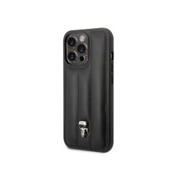 Гръб Karl Lagerfeld Quilted Puffy Ikonik Logo Case за iPhone 14 Pro Max - Черен