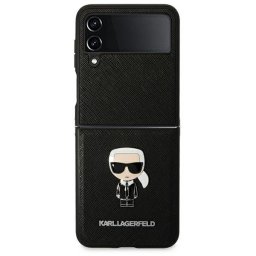 Гръб Karl Lagerfeld PU Saffiano Ikonik Case за Samsung Galaxy Z Flip 4 - Черен