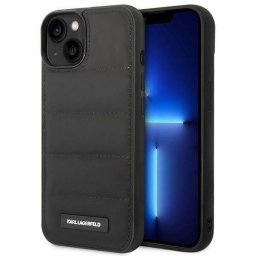 Гръб Karl Lagerfeld Quilted Puffy Metal Logo Case за iPhone 14 - Черен
