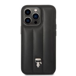 Гръб Karl Lagerfeld Quilted Puffy Ikonik Logo Case за iPhone 14 Pro - Черен