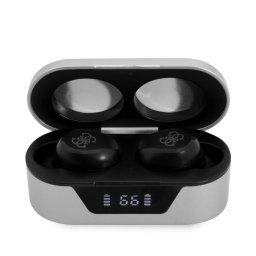 Bluetooth слушалки Guess True Wireless Classic Logo BT5.0 5H Stereo Earphones - Сребристи