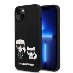 Гръб Karl Lagerfeld MagSafe Compatible Case Liquid Silicone Гръб Karl and Choupette iPhone 14 - Черен