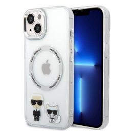 Гръб Karl Lagerfeld MagSafe Compatible Case Гръб Karl and Choupette за iPhone 14 - Прозрачен