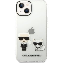 Гръб Karl Lagerfeld PC/TPU Ikonik Гръб Karl and Choupette Case за iPhone 14 Plus - Прозрачен