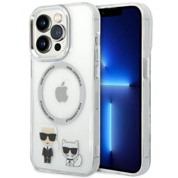 Гръб Karl Lagerfeld MagSafe Compatible Case Гръб Karl and Choupette за iPhone 14 Pro - Прозрачен