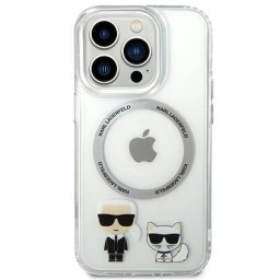 Гръб Karl Lagerfeld MagSafe Compatible Case Гръб Karl and Choupette за iPhone 14 Pro Max - Прозрачен
