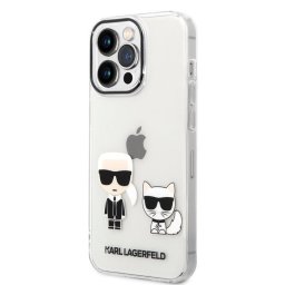 Гръб Karl Lagerfeld PC/TPU Ikonik Гръб Karl and Choupette Case за iPhone 14 Pro Max - Прозрачен