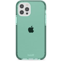 Гръб Holdit Seethru Case за iPhone 12/12 Pro - Зелен