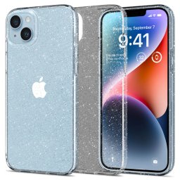 Гръб Spigen Liquid Crystal Glitter за iPhone 14 - Прозрачен
