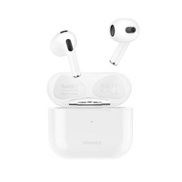 Безжични слушалки ProMate FREEPODS-2, High Definition Bluetooth v5.1 ENC Earphones With IntelliTouch • Smart Touch Control • 22Hours Playing Time • ENC Noise Reduction for Clear Calling , Бял