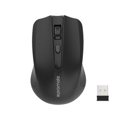 Мишка ProMate, Clix-8,2.4GHz Ergonomic Wireless Optical Mouse • Works Up to 10m • 800/1200/1600 DPI Adjustable • Low Power Consumption, Черен