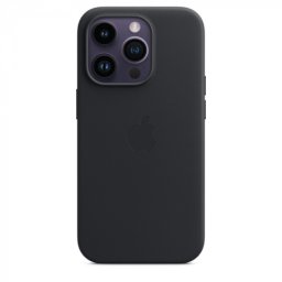 Оригинален гръб Apple Leather Magsafe Cover за iPhone 14 Pro - Midnight, MPP43ZM/A