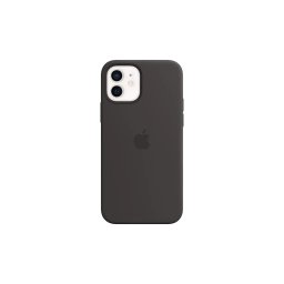 Оригинален гръб Apple Silicone Magsafe Cover for iPhone 12/12 Pro - Черен, MHL73ZM/A