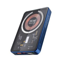 Външна батерия ProMate TRANSPACK PowerBank MagSafe 15W / 3.0 QC, LCD, 10000mAh - Синя