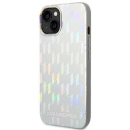 Гръб Karl Lagerfeld Iridescent Monogram Case за iPhone 14/13 - Сребрист