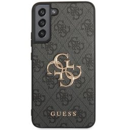 Гръб Guess PU 4G Metal Logo Case за Samsung Galaxy S23 Plus - Сив