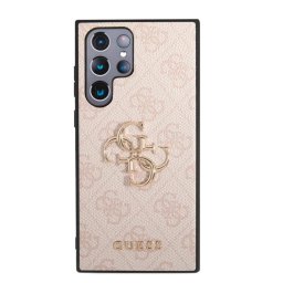 Гръб Guess PU 4G Metal Logo Case за Samsung Galaxy S23 Ultra - Розов