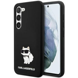 Гръб Karl Lagerfeld Liquid Silicone Choupette NFT Case за Samsung Galaxy S23 - Черен