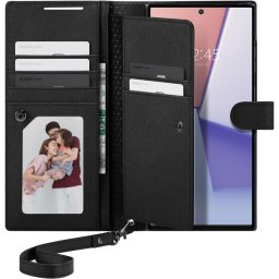 Калъф Spigen Wallet S Plus за Samsung Galaxy S23 Ultra - Черен