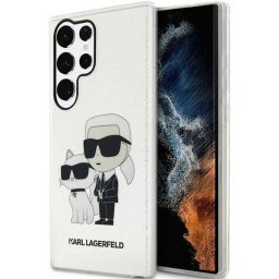 Гръб Karl Lagerfeld IML Glitter Karl and Choupette NFT Case за Samsung Galaxy S23 Ultra - Прозрачен