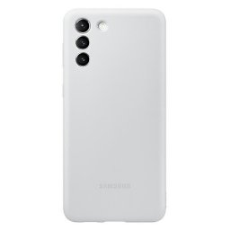 Оригинален гръб Samsung Silicone Cover за Galaxy S21 Plus - Светло сив, EF-PG996TJE