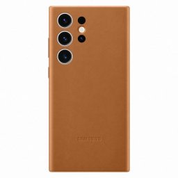 Оригинален калъф Samsung Leather Cover за Galaxy S23 Ultra - Camel, EF-VS918LAE