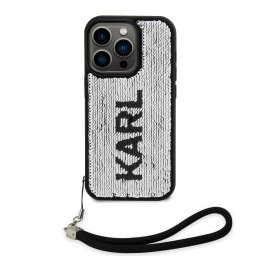Гръб Karl Lagerfeld Sequins Reversible Case за iPhone 14 Pro - Черен/Сребрист