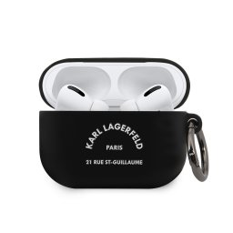Калъф Karl Lagerfeld Rue St Guillaume Silicone Case за AirPods Pro - Черен
