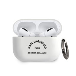 Калъф Karl Lagerfeld Rue St Guillaume Silicone Case за AirPods Pro - Бял