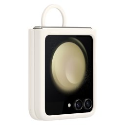 Оригинален гръб Samsung Silicone Cover with Ring за Galaxy Z Flip 5 - Cream, EF-PF731TUE