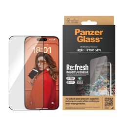 Стъклен протектор PanzerGlass за Apple iPhone 15 Pro Recycled Glass UWF wA