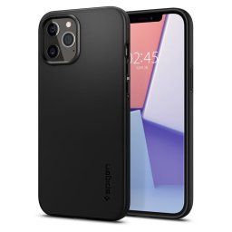 Гръб Spigen Thin Fit за iPhone 12/12 Pro - Черен