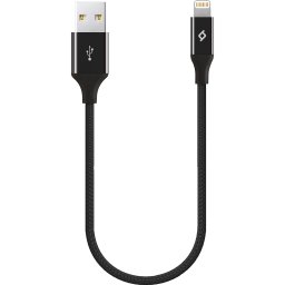 Кабел ttec AlumiCable Ligthning USB Charge / Data Mini Cable , 30cm - Черен