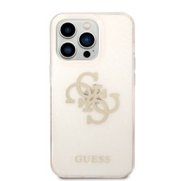 Гръб Guess TPU Big 4G Full Glitter Case за iPhone 14 Pro Max - Златист