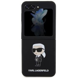 Гръб Karl Lagerfeld Liquid Silicone Ikonik NFT Case за Samsung Galaxy Z Flip 5 - Черен