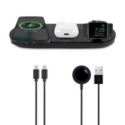 Wireless зарядно - стойка ttec AirCharger Trio M MagSafe. 3in 1 iPhone + Apple Watch + AirPods Wireless Fast charger