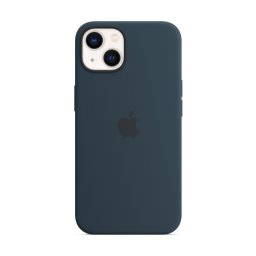 Оригинален гръб Apple Silicone Magsafe Cover за iPhone 13 - Син, MM293ZM/A