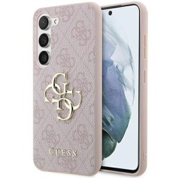 Гръб Guess PU 4G Metal Logo Case за Samsung Galaxy S24 Plus - Розов