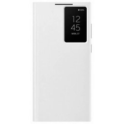 Оригинален калъф Samsung Clear View Case за Galaxy S22 Ultra - Бял, EF-ZS908CWE