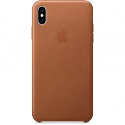 Оригинален гръб Apple Leather Cover за iPhone XS Max - Кафяв, MRWV2ZM/A