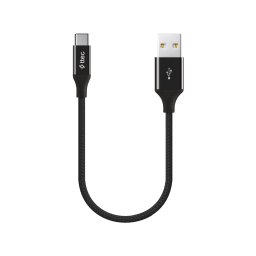 Кабел ttec AlumiCable Type C Charge / Data Cable , 2.0 , 30 cm - Черен
