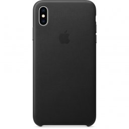 Гръб Apple Leather Cover за iPhone XS Max - Черен, MRWT2ZM/A