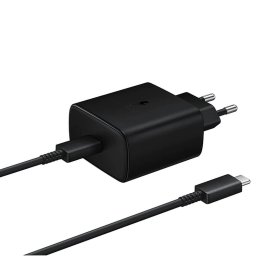 Араптер 220V Samsung FastCharging USB-C 45W Travel Charger - Черен, EP-TA845XBE, 11026083
